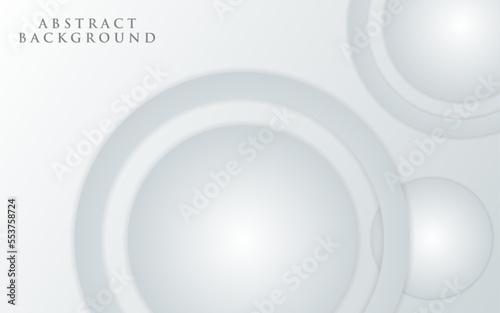 Abstract geometric background circle with grey paper