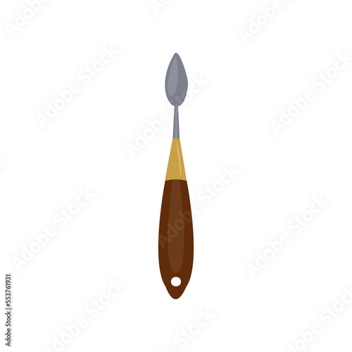 Painting knife or palette knife cartoon illustration. Painting knife or palette knife flat vector illustration. Craft, art concept