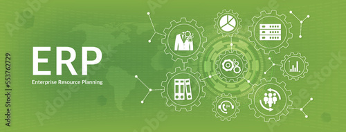 EPR concept on green background  yes to web banner  Or use it as an illustration in your business. EPS 10 vector