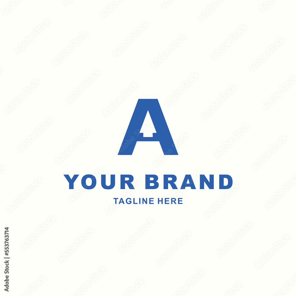 simple logo combination of letters and up arrow simple logo combination of letters and up arrow