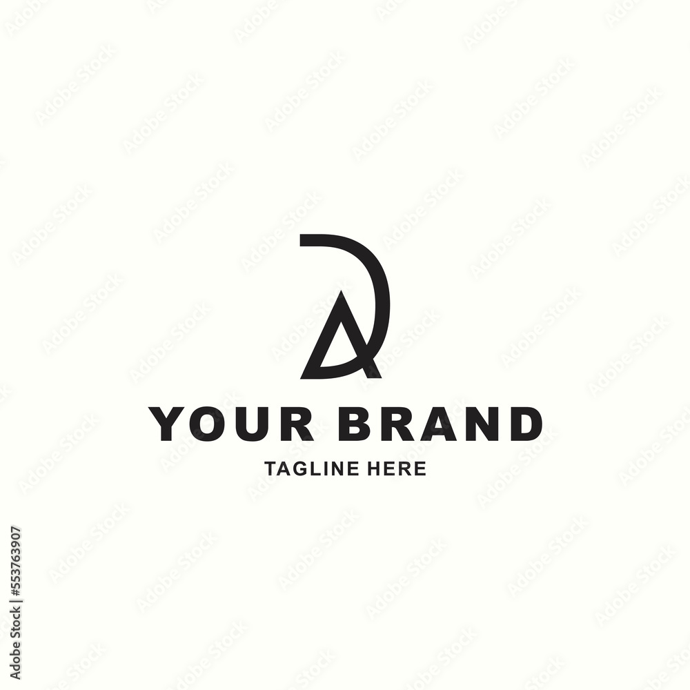 combined letter logo D and A combined letter logo D and A