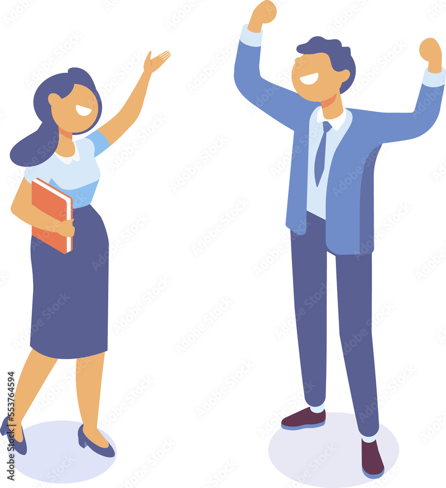 Isometric business people illustration Isometric business people illustration