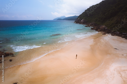 Big island Ilha Grande Abraao beach in Angra dos Reis, Rio de Janeiro, Brazil  photo