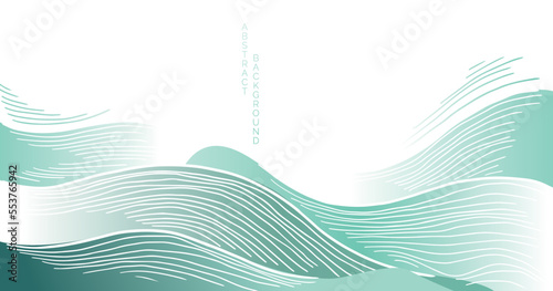 abstract japanese landscape on light background with gradient	