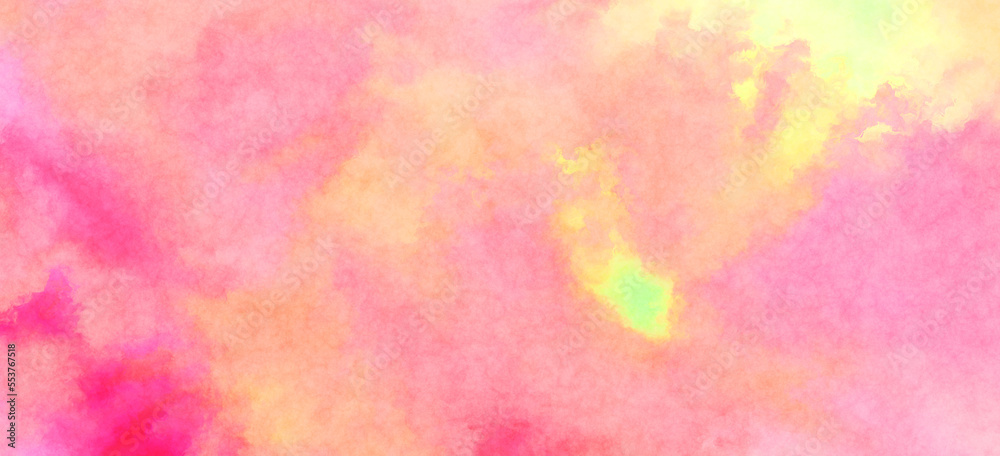 Modern brush strokes painting. Soft color painted illustration of soothing composition for poster, wall art, banner, card, book cover or packaging. Watercolor abstract painting with pastel colors.