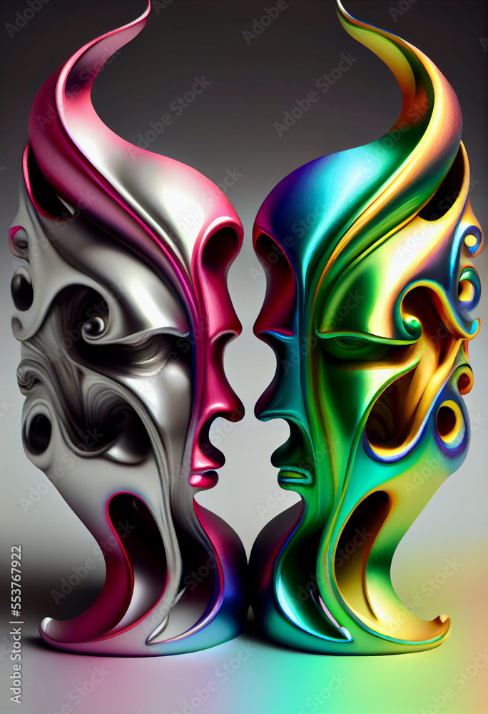 Generative Ai Abstract Render Of Same Sex Love Stock Illustration Adobe Stock 2251