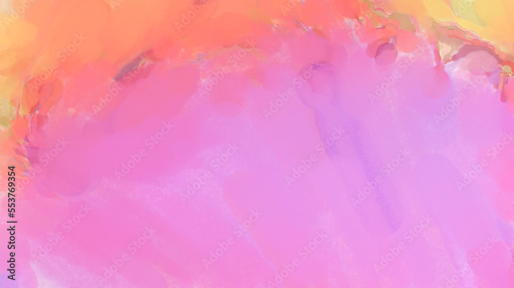 Fototapeta premium Soft watercolor wallpaper. Artistic painting with softly brushed colors. Pastel colors dabbed background. Painted abstract wall art.
