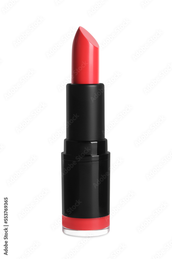 Bright lipstick on white background. Professional makeup product Bright lipstick on white background. Professional makeup product