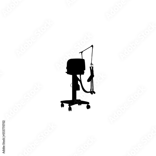 Mechanical ventilator icon. Simple style covid-19 poster background symbol. Mechanical ventilator brand logo design element. Mechanical ventilator t-shirt printing. vector for sticker.