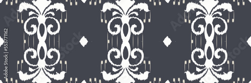 Ikat diamond batik textile seamless pattern digital vector design for Print saree Kurti Borneo Fabric border brush symbols swatches stylish