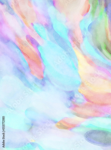 Handmade surreal abstract pattern watercolor. Modern artistic painting. 2d illustration. Texture backdrop painting mix. Creative wall art. Contemporary art