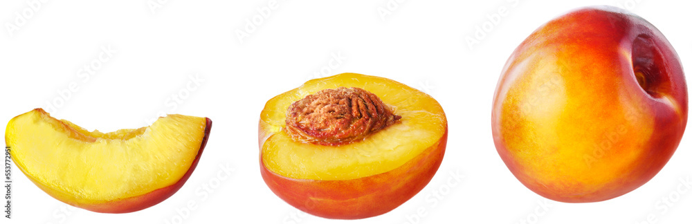 Obraz premium Fresh tasty ripe peach or nectarine fruits