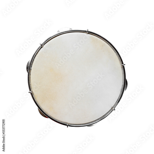 Quadro su tela Brazilian tambourine isolated on white background