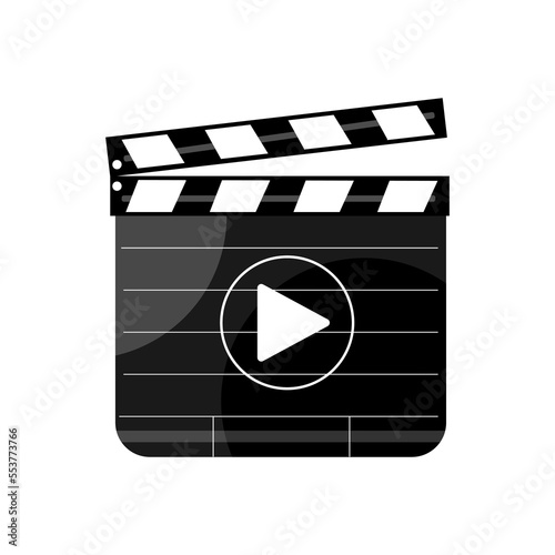 Movie clapboard vector illustration. Slapperboard.