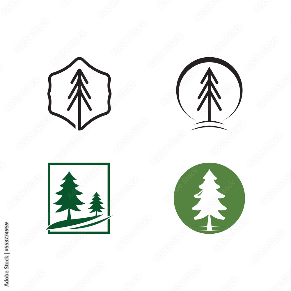 Abstract logo illustration of a pine tree. Abstract logo illustration of a pine tree.