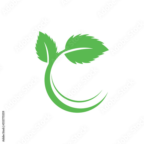 Green leaf logo ecology nature element vector icon