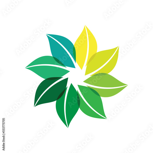 Green leaf logo ecology nature element vector icon