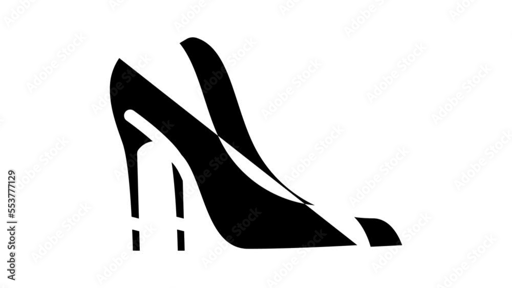 shoes for bride glyph icon animation shoes for bride glyph icon animation