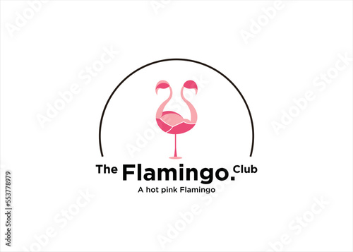flamingo night club bar logo design cafe restaurant
