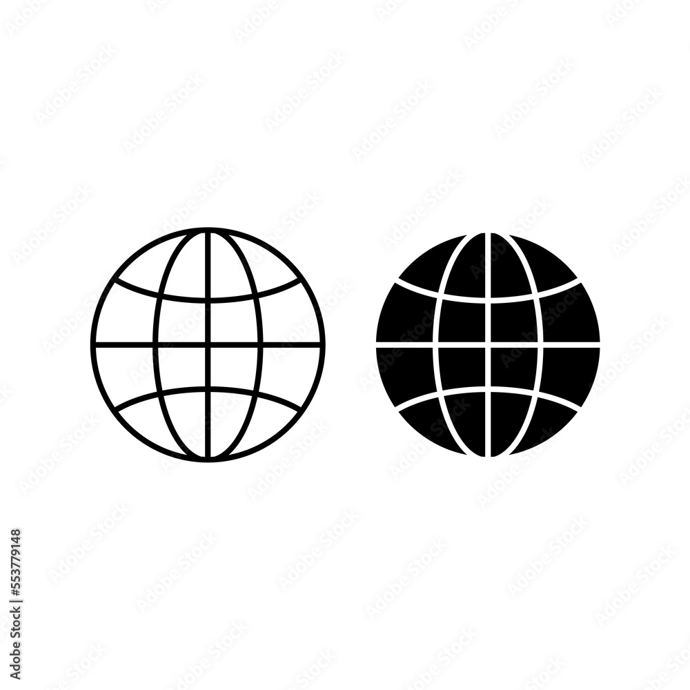 Globe Earth Silhouette Icon. Globe Earth Silhouette Icon.
