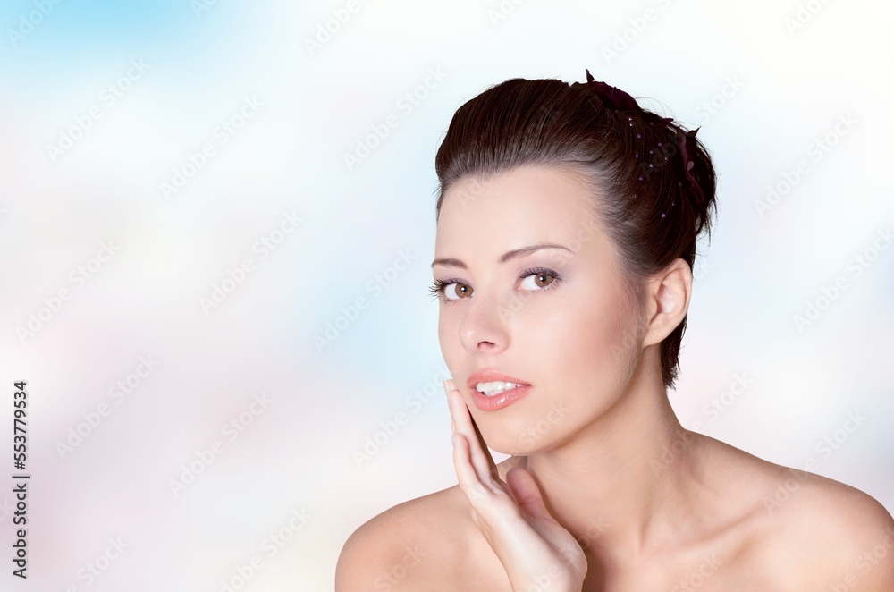 Beautiful young happy woman with fresh skin Beautiful young happy woman with fresh skin