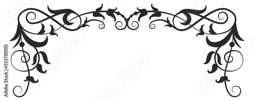 Baroque frame. Luxury decorative filigree page border