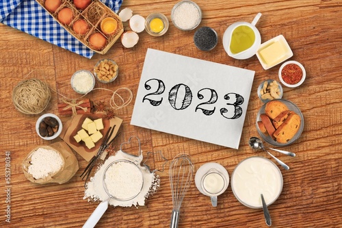 Baking set with numbers 2023 new year