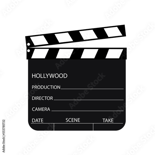Movie clapboard vector illustration. Slapperboard.