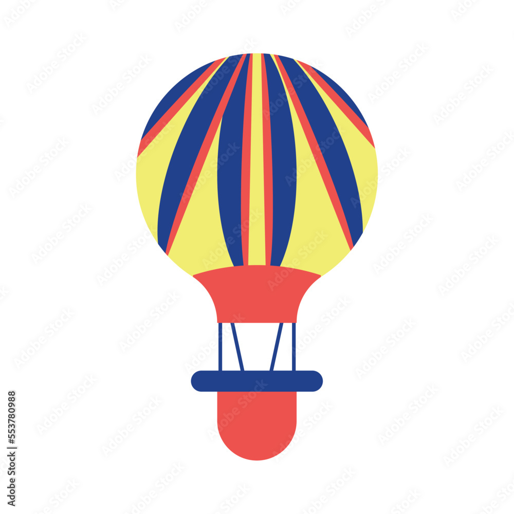 Fototapeta premium Isolated air balloon amusement park icon Vector