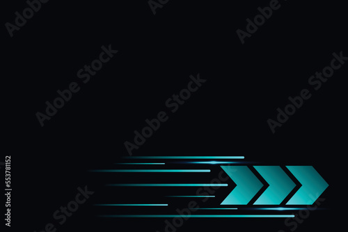 Black background with speedy arrows traveling fast