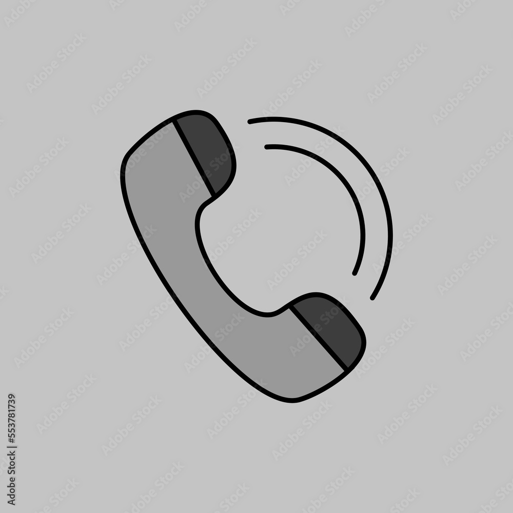 Phone handset vector icon. E-commerce sign Phone handset vector icon. E-commerce sign