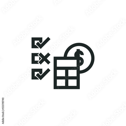 Basic financial planning icon isolated on white background