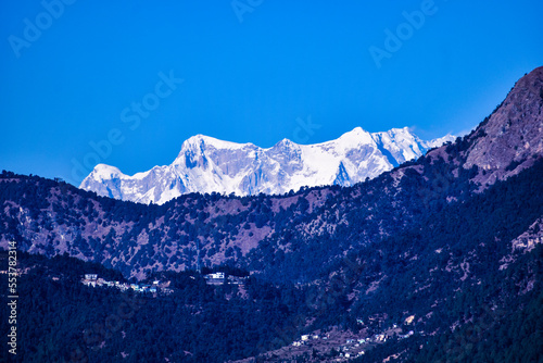 snow covered mountains in winter © Sunil