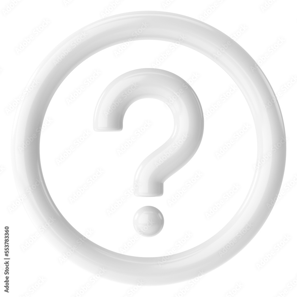 Question mark sign. Question icon. 3D illustration. Question mark sign. Question icon. 3D illustration.