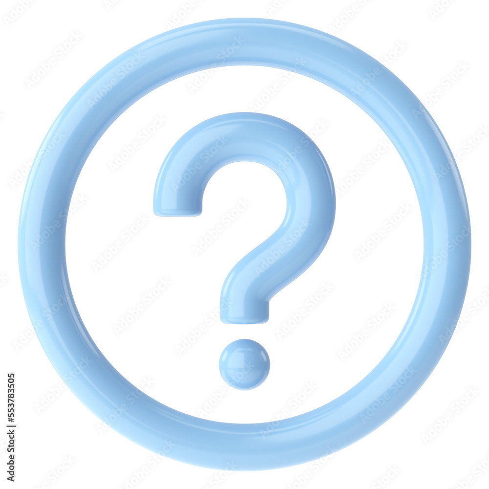 Question mark sign. Question icon. 3D illustration. Question mark sign. Question icon. 3D illustration.