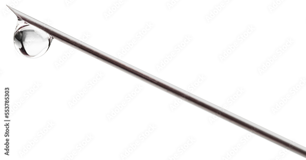 Syringe needle and a drop liquid. Vaccine Covid-19 concept. Syringe needle and a drop liquid. Vaccine Covid-19 concept.