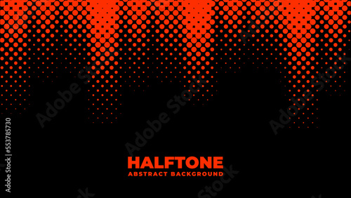 Halftone background vector, abstract backdrop design with two tone pattern and copy space for edit your content