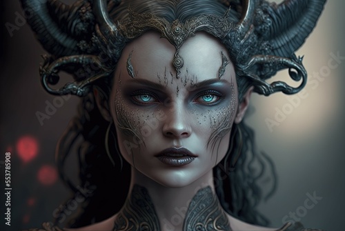 Underworld Goddess. Generative AI, non-existent person.  © DivineWorld