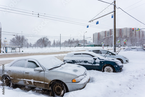 Snowfall in Moscow