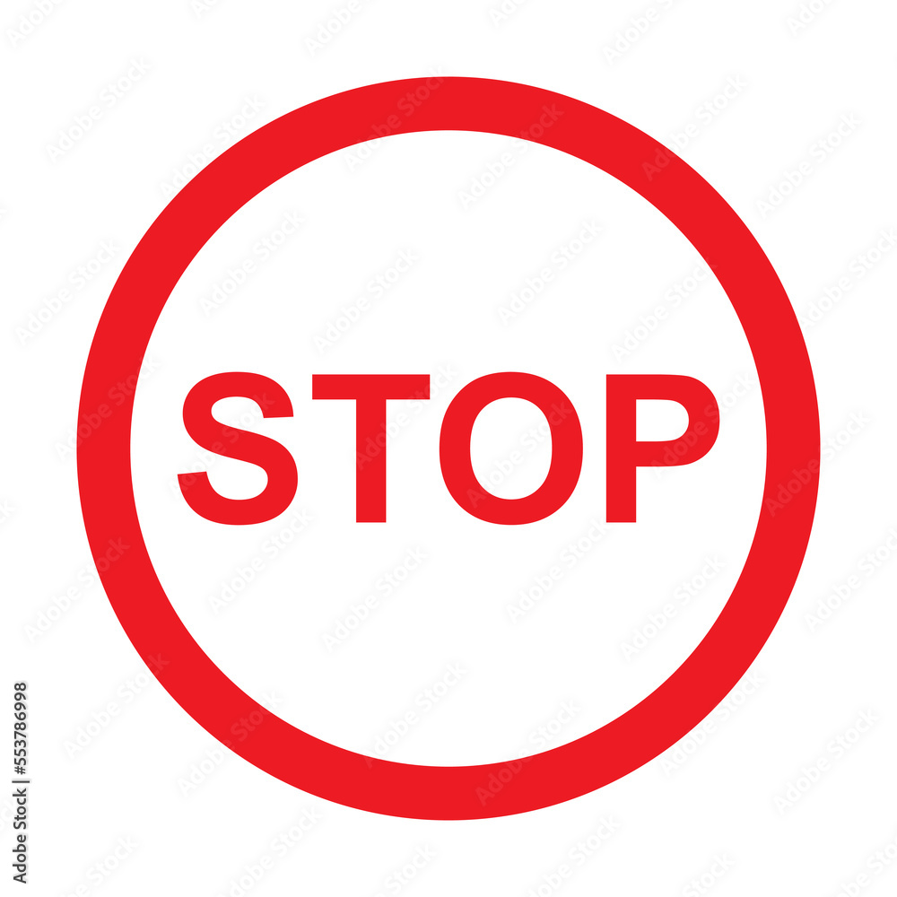 Red Stop Sign icon. Road Sign vector illustration Red Stop Sign icon. Road Sign vector illustration