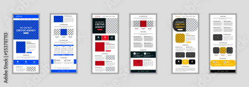 Business or creative agency email newsletter template or Minimal Marketing e-commerce UI template and business roll up banner design