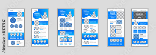 Medical services promotional email marketing newsletter template design. or health care  UI template and hospital roll up banner design