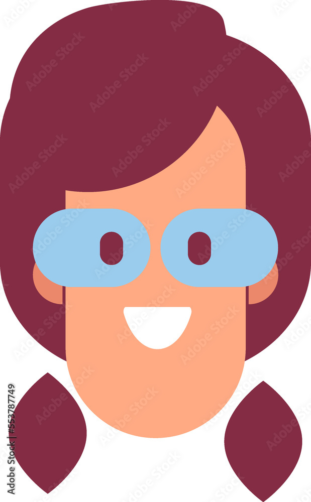 Girl face cartoon avatar Girl face cartoon avatar