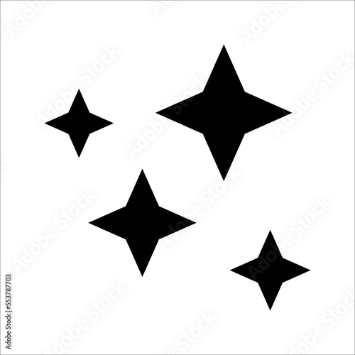 Shine icon  Clean star icon. cleaning vector illustration on white background