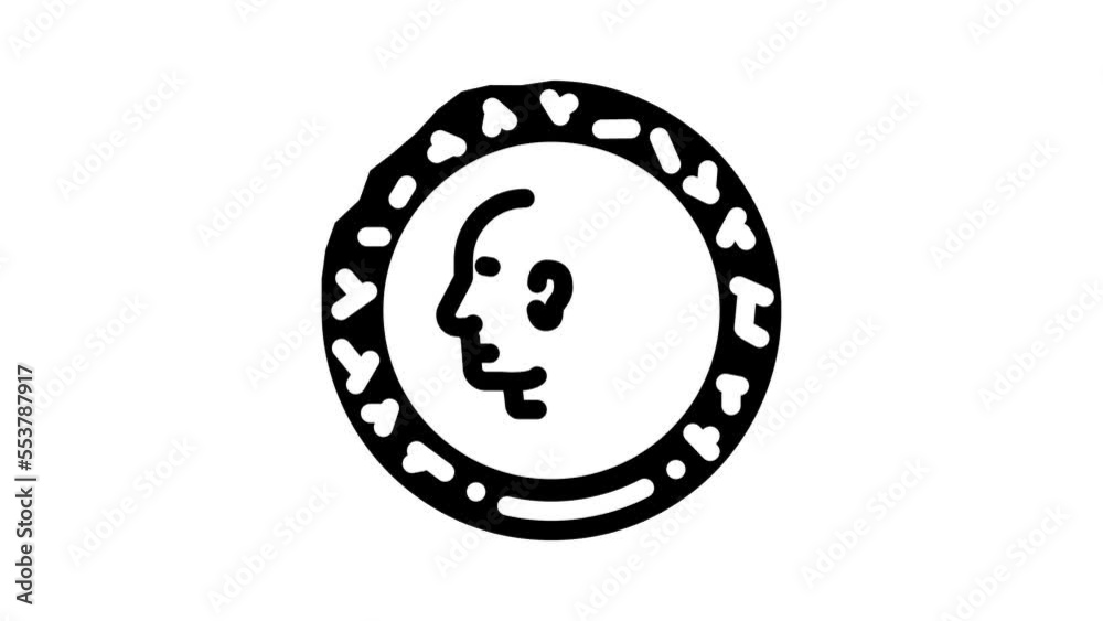 ancient coin glyph icon animation ancient coin glyph icon animation