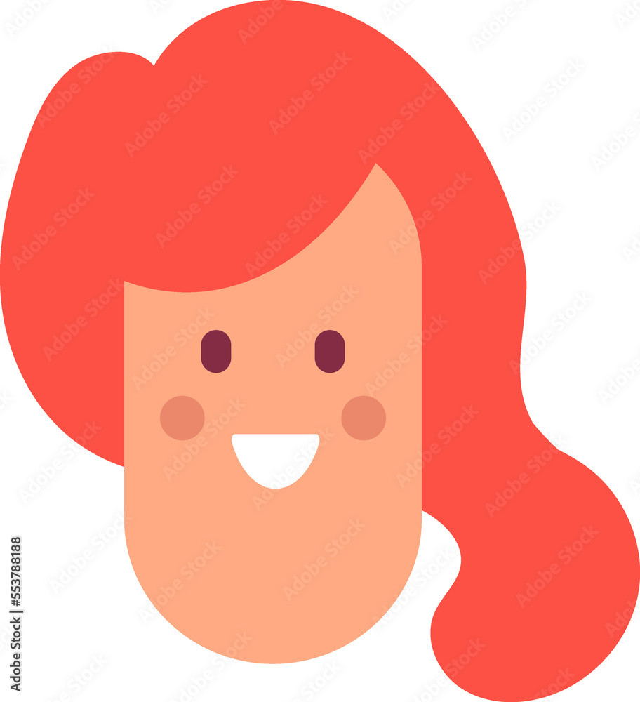 Girl face cartoon avatar Girl face cartoon avatar