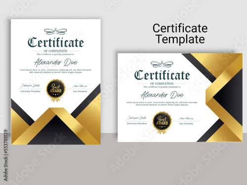  minimal collage certificate template design