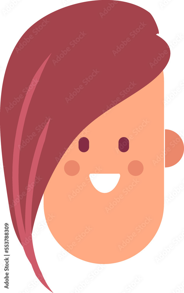 Girl face cartoon avatar Girl face cartoon avatar