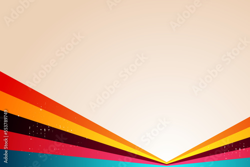 Retro abstract background vector, vintage geometric stripes design, simple colorful lines classic grunge wallpaper