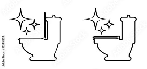 please keep toilet clean. WC icon or pictogram. toilets seat label. World toilet day concept. restroom or bathroom symbol. Toilet cleaning glyph icon.